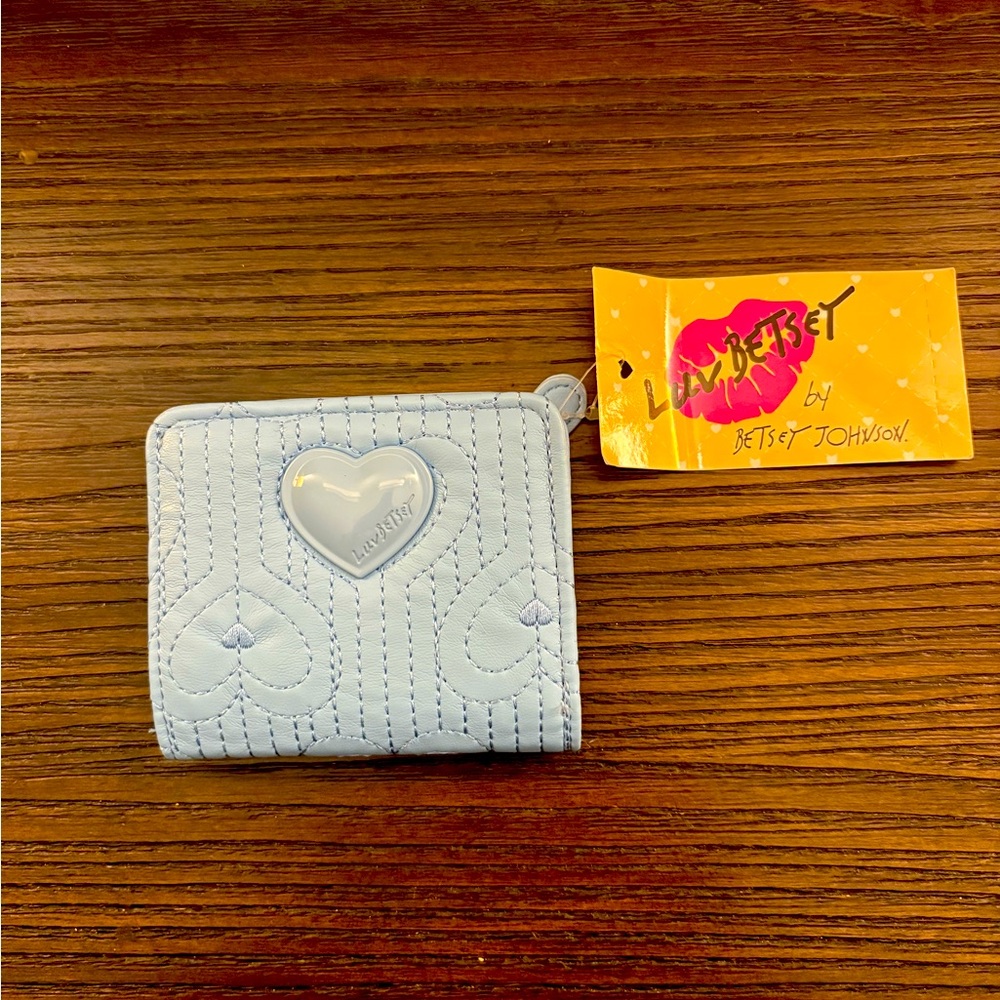 NEW Betsey Johnson blue wallet.